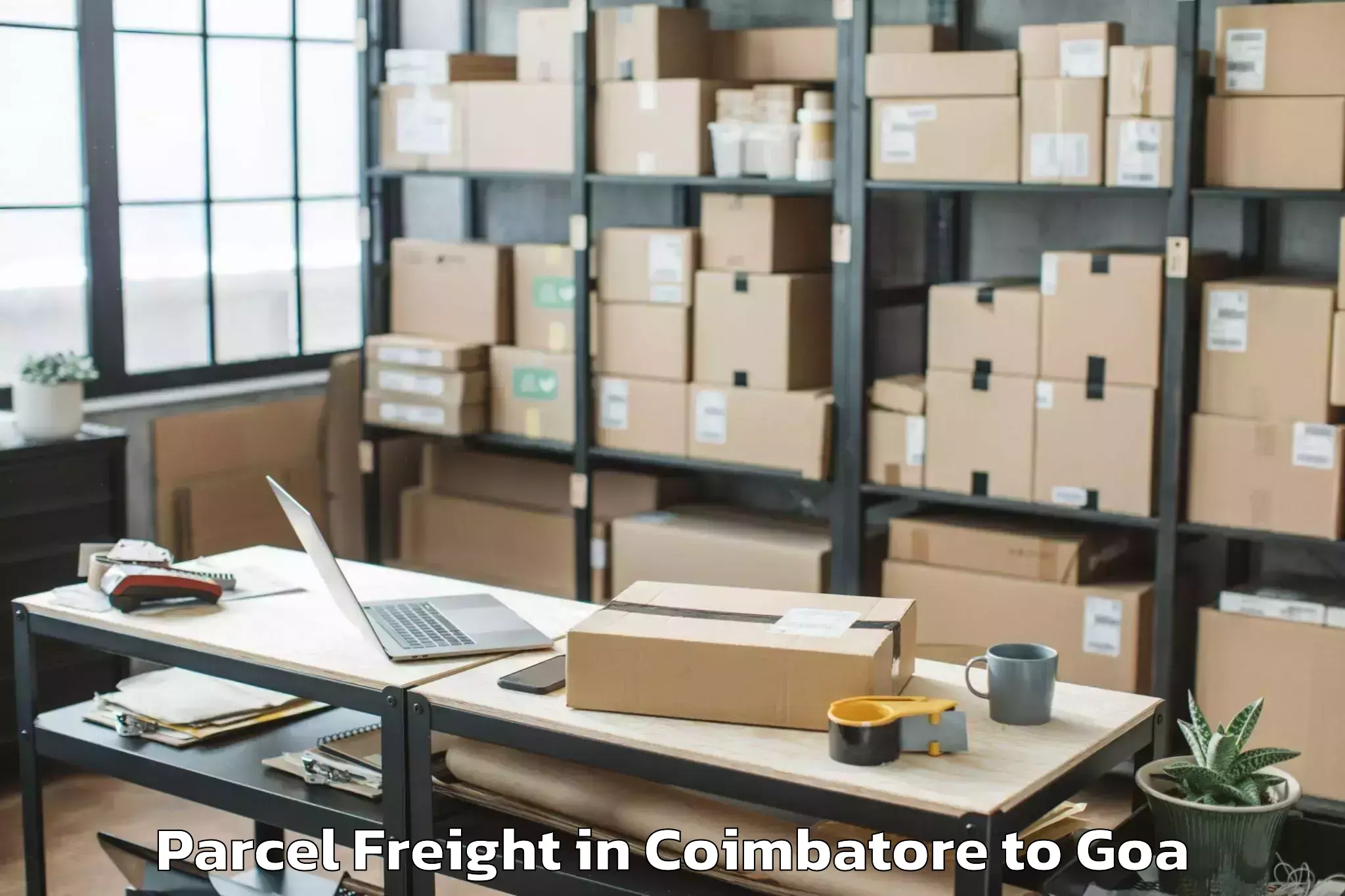 Book Your Coimbatore to Sanquelim Parcel Freight Today